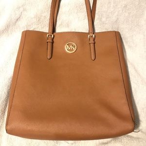 Michael Kors Leather Tote Bag | Camel |